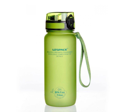 Бутылка для воды UZSpace Colorful Frosted 650мл, зеленый