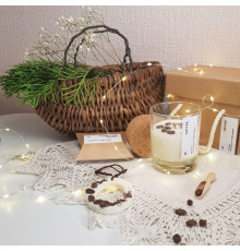 Подарочный набор 'Кофе' Соевая аромасвеча & Флорентийское саше