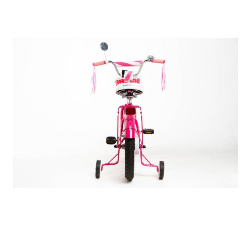 Детский велосипед Bibibike 18' для девочек, корзина, звонок, багажник, мишура D18-1P